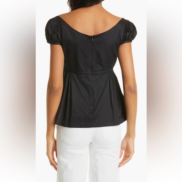 Rebecca Taylor Puff Sleeve Black Blouse. New With Tags. - Picture 2 of 12
